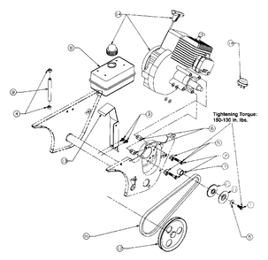 Drive Assembly / Fuel Tank Diagram and Parts List for 140 (31A-140-000)(1999) Yard Machines Snow Blower